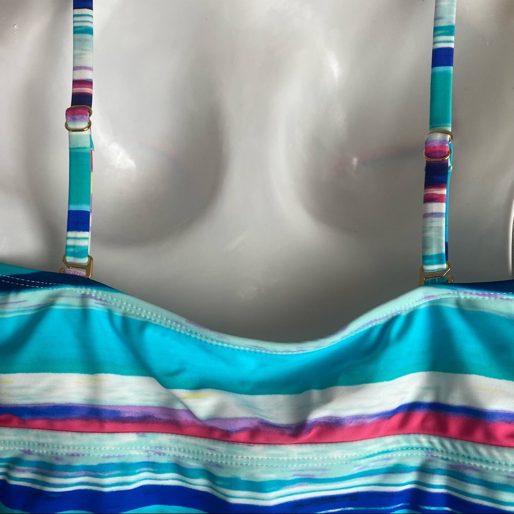 2Bamboo Tankini Tummy Control Multi Color Top - Picture 5 of 7